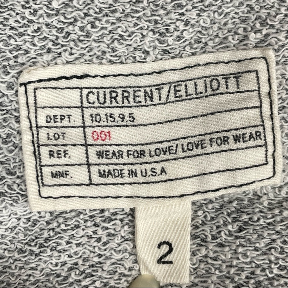 Current/Elliott The Ruffle Sleeve Sweatshirt in Heather Grey Size 2; US Medium - Picture 12 of 16